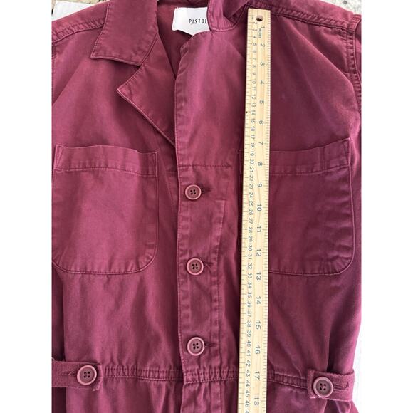 Pistola XS Grover Red Cotton Jumpsuit Merlot Relaxed Field Suit Coveralls - Picture 7 of 13